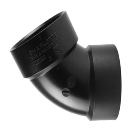 Charlotte Pipe And Foundry 112 60DEG HxH Ell ABS 00319 0600HA